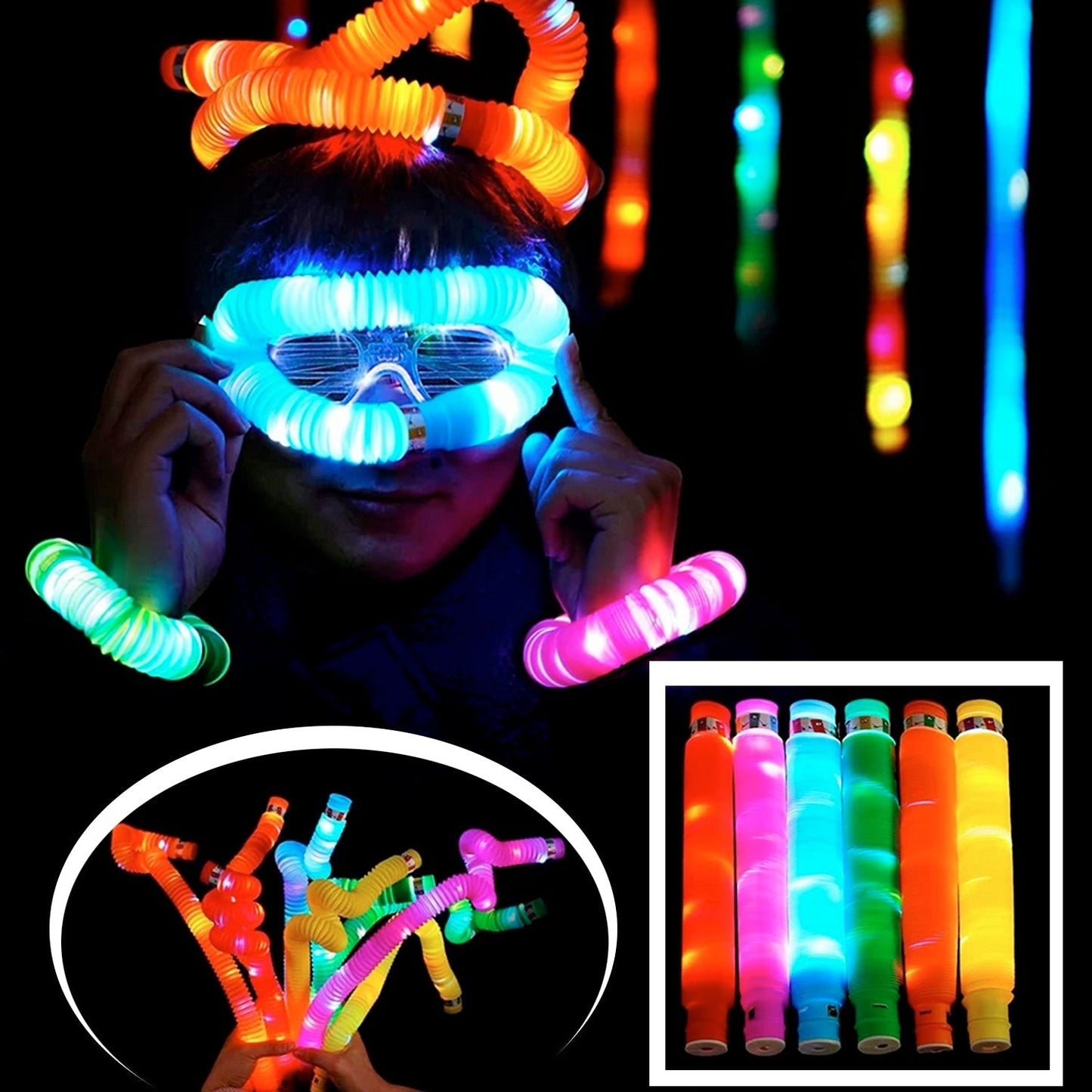 Colorful sensory tubes for kids and adults