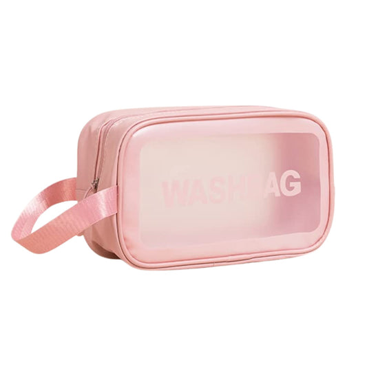 Cosmetic Pouch, Make up Bag for Home & Travel, Toiletry Bag for Cosmetics, Brushes, Accessories Set of 3 Small, Medium & Big - Wash Bag