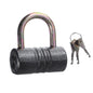 Heavy-Duty Iron Padlock – 82mm Black Spray Lock with Brass Core & 5 Keys, Waterproof & Anti-Theft