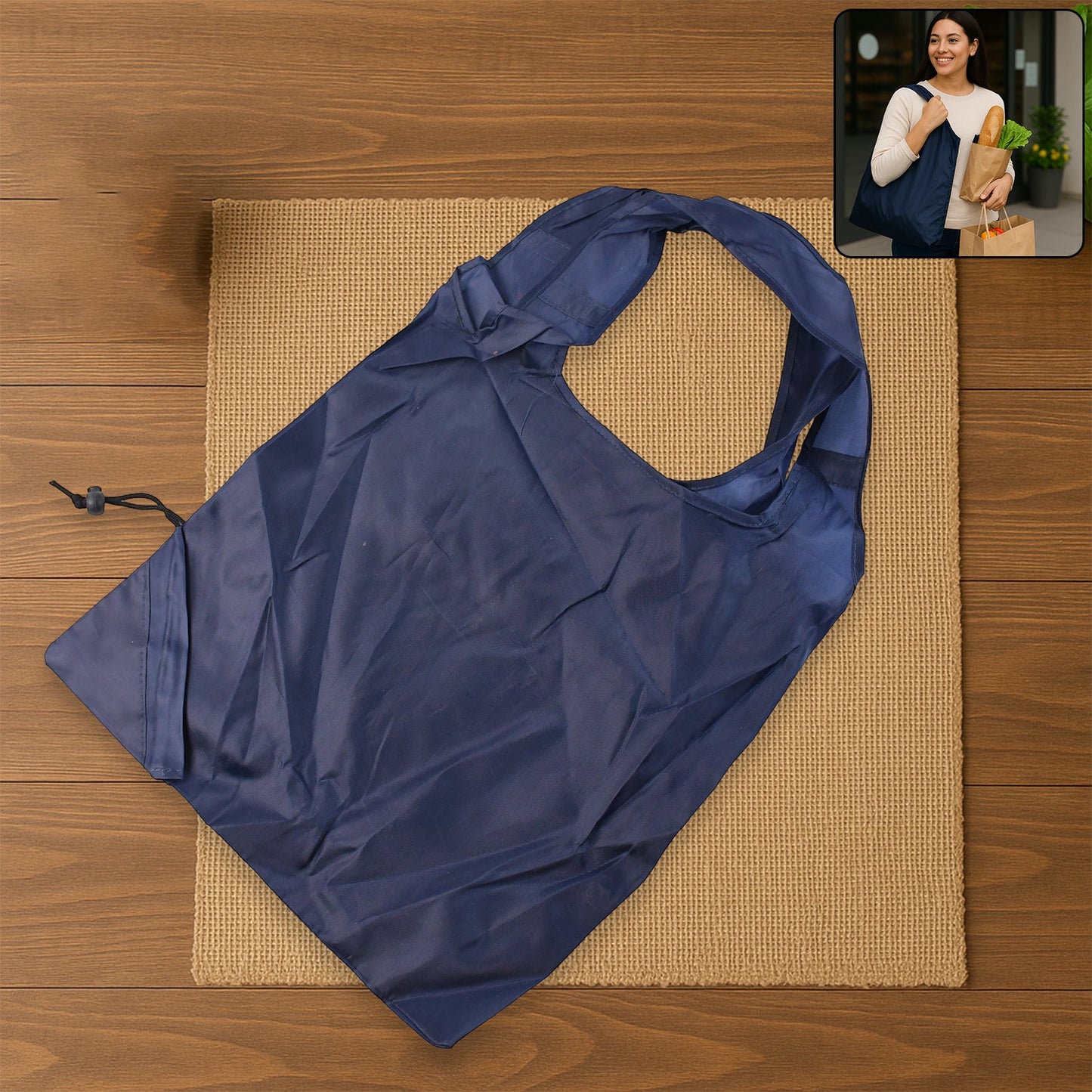 Reusable Grocery Bags - Reusable Bags With Handles (1 Pc / Mix Color)