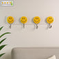 Multipurpose Self-Adhesive 4 hooks for wall Hook (1 Pc)