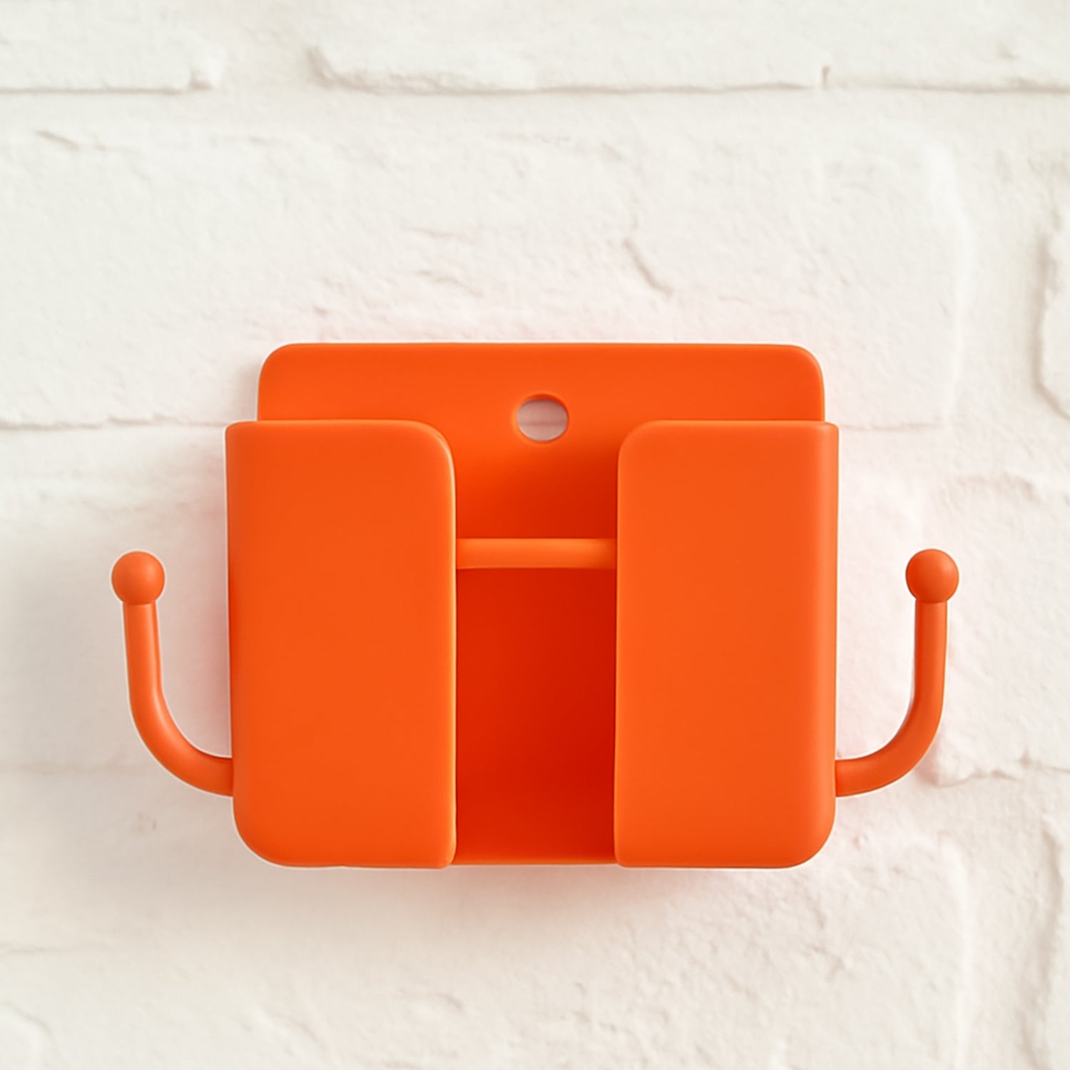 Orange Plastic Wallmount Phone Holder 
