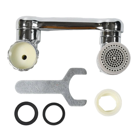 Splash Faucet Filter – 180° Rotating Sprayer, Double O-Ring, Movable Water-Saving Sink Aerator Extender (Loose)