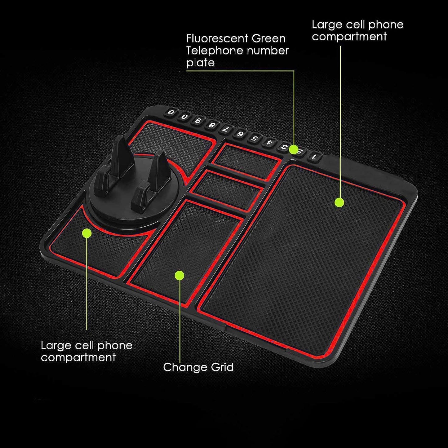 Car Dashboard Mat & Mobile Phone Holder Mount