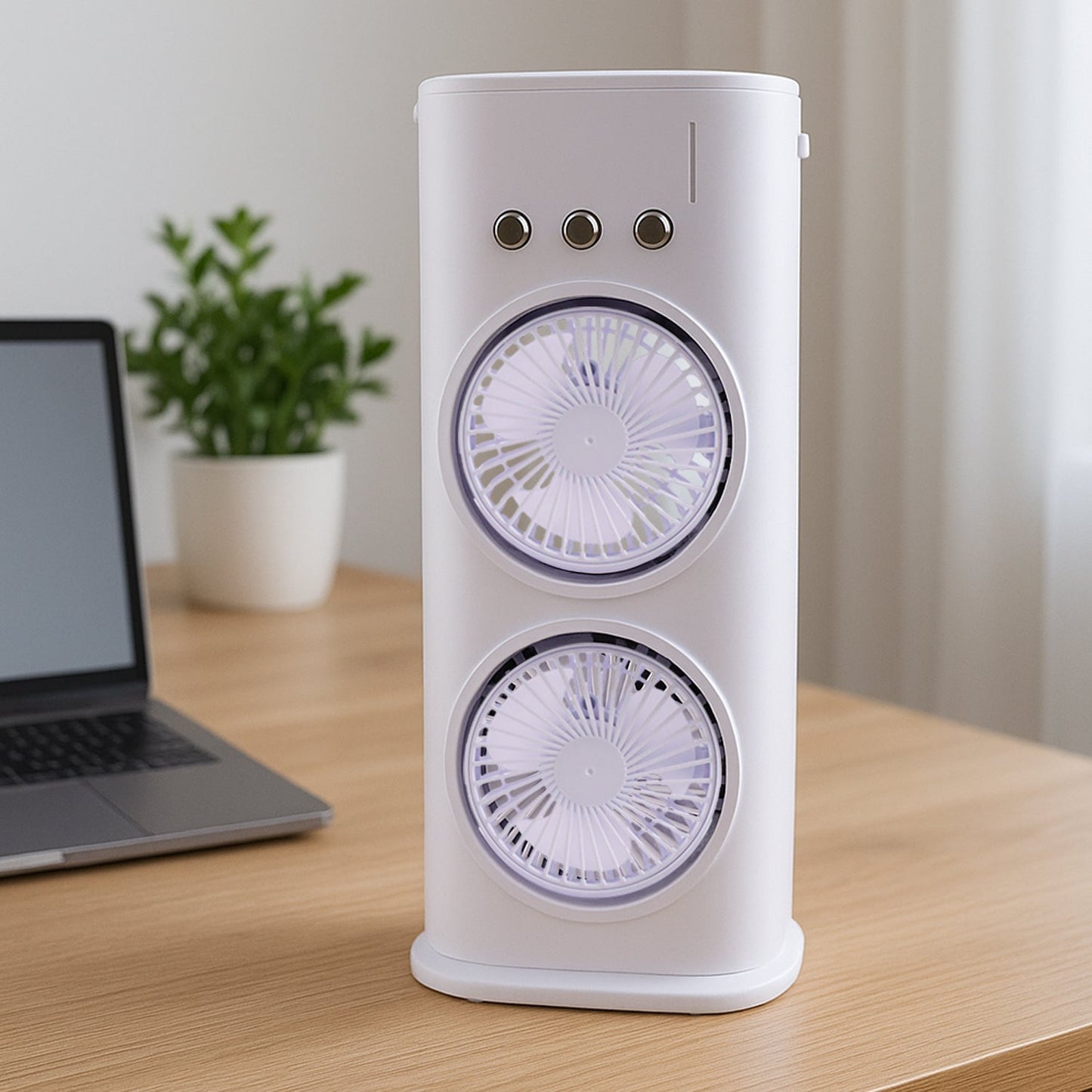 Portable Tower Mist Spray Cooling Fan, Air Cooling Fan (1 Pc)