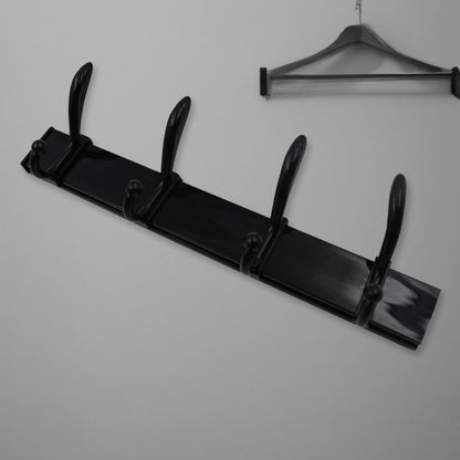 Extra Long 4-Hook Wall Coat Hanger with Eco Adhesive
