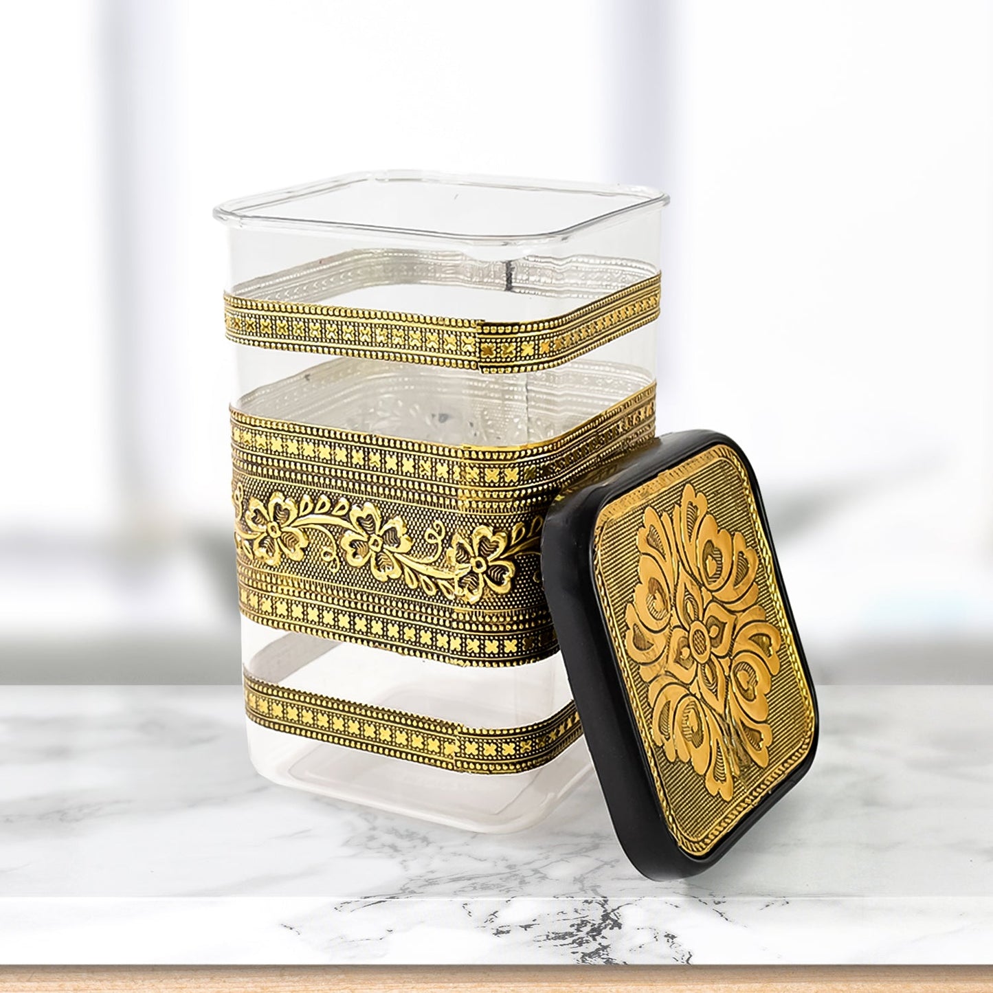 Plastic Rajwadi Container 2pcs set 1100ml