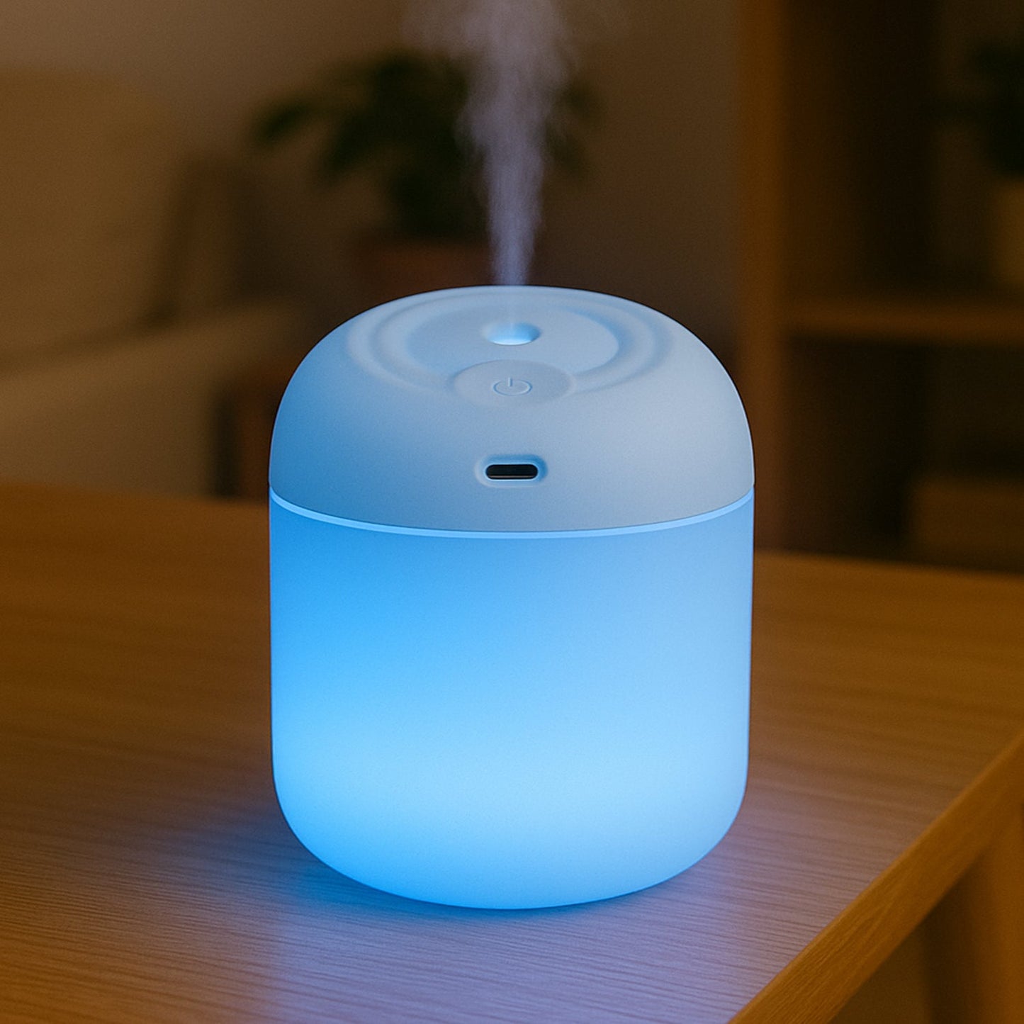 Portable Mini USB Humidifier with Light, Cool Mist & Essential Oil Diffuser (250ML)