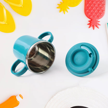 Kids Sporty Sipper Mug with Straw and Dual Handles Approx 300ml (1 Pc)