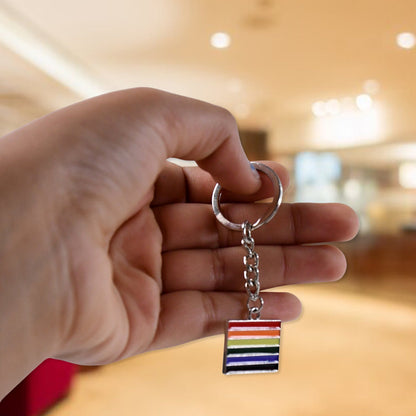 Rainbow Design Metal Keyring Key Chain (1 Pc Mix Design)