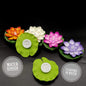 Floating LED candles in lotus flower design for decoration