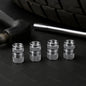 Tire Valve Stem Caps Fit for Genesis Cars. Air Valve Caps Suit for Most Car Truck SUV Wheel Accessories 4pcs Silver.