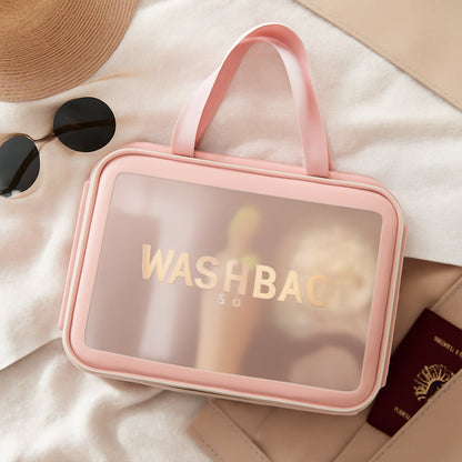 Big Zippered Cosmetic Pouch, Toiletry Bag for Cosmetics (1 Pc)