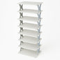 8-Layer Foldable Shoe Rack for Entryway - Heavy Duty Plastic Shoe Organizer
