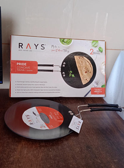 Multi Purpose Aluminium Rays Roti Tawa (10 Inch / 3 MM / 1-Year warranty,  ISI Number :- 2347, BIS Number :- CM/L -7600164310